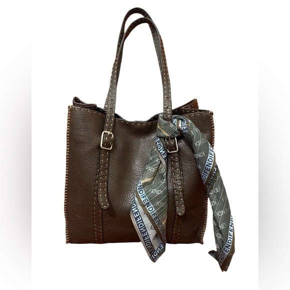 Fendi Handbags - Fendi Selleria Leather Tote w/ Fendi Scarf